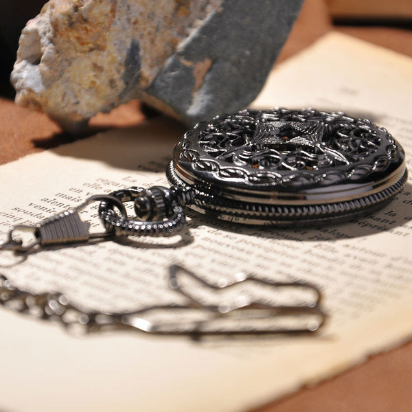 The Mechanical Black Pocket Watch
