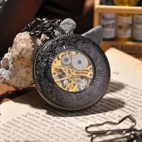 The Mechanical Black Pocket Watch