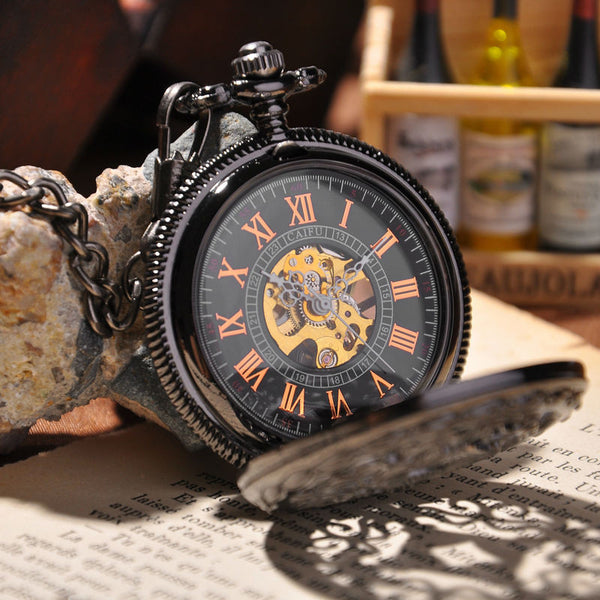 The Mechanical Black Pocket Watch